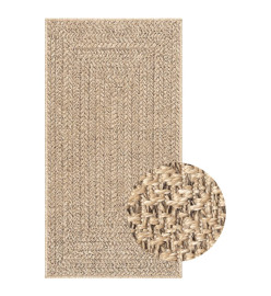 Tapis ZIZUR 100x200 cm aspect de jute intérieur et extérieur