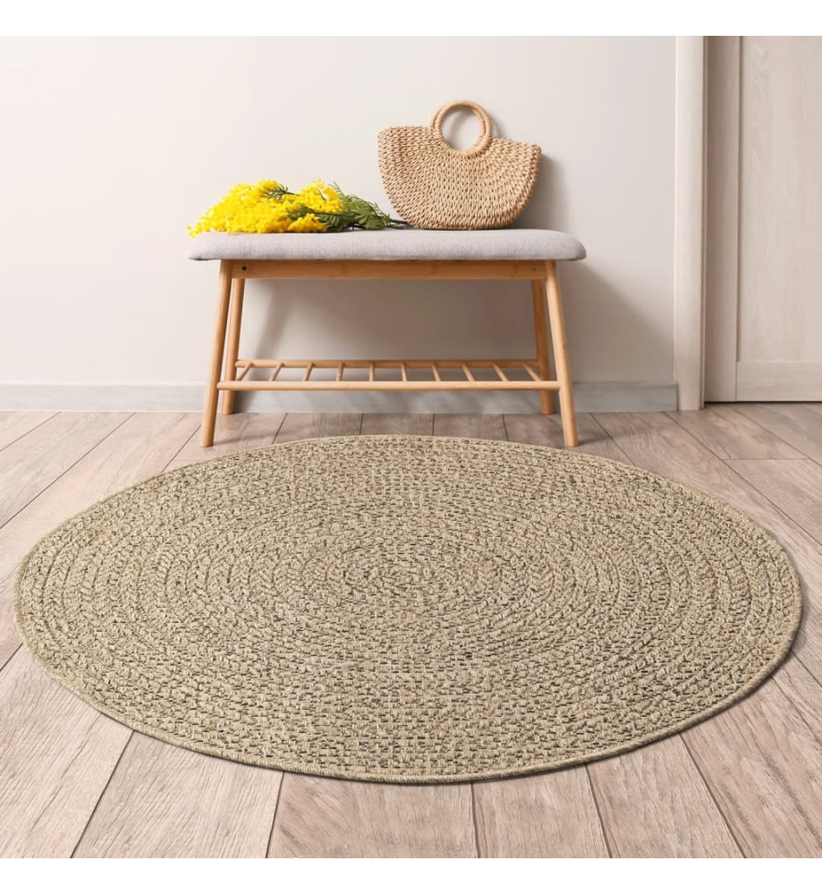 Tapis ZIZUR Ø 200 cm aspect de jute intérieur et extérieur Tapis ZIZUR Ø 200 cm aspect de jute intérieur et extérieur
