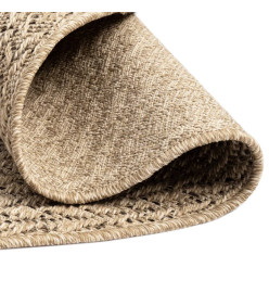 Tapis ZIZUR Ø 200 cm aspect de jute intérieur et extérieur