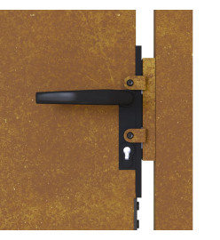 Portail de jardin 105x105 cm acier corten