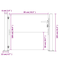 Portail de jardin 105x105 cm acier corten