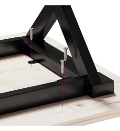 Pieds de table à manger cadre en X 40x40x73 cm fonte