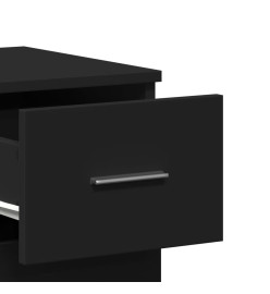 Buffets 2 pcs noir 59x39x80 cm bois d'ingénierie