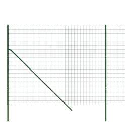 Clôture en treillis métallique vert 2x10 m acier galvanisé