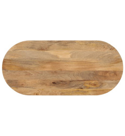 Dessus de table 100x40x2,5 cm ovale bois massif de manguier