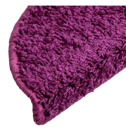 Tapis d'escalier 15 pcs violet 56x17x3 cm