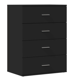Buffets 2 pcs noir 60x39x80 cm bois d’ingénierie