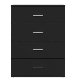 Buffets 2 pcs noir 60x39x80 cm bois d’ingénierie