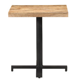Table de bistro Carrée 70x70x75 cm Bois de manguier brut