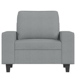 Fauteuil avec repose-pied Gris clair 60 cm Tissu