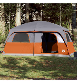 Tente de cabine familiale 10 personnes gris orange imperméable