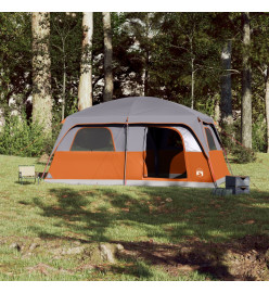 Tente de cabine familiale 10 personnes gris orange imperméable