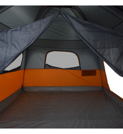 Tente de cabine familiale 10 personnes gris orange imperméable