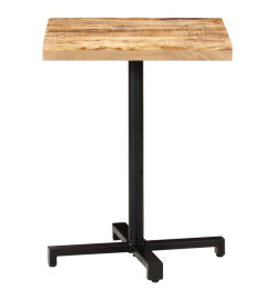 Table de bistro Carrée 60x60x75 cm Bois de manguier brut
