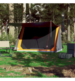 Tente de camping 2 personnes gris et orange imperméable