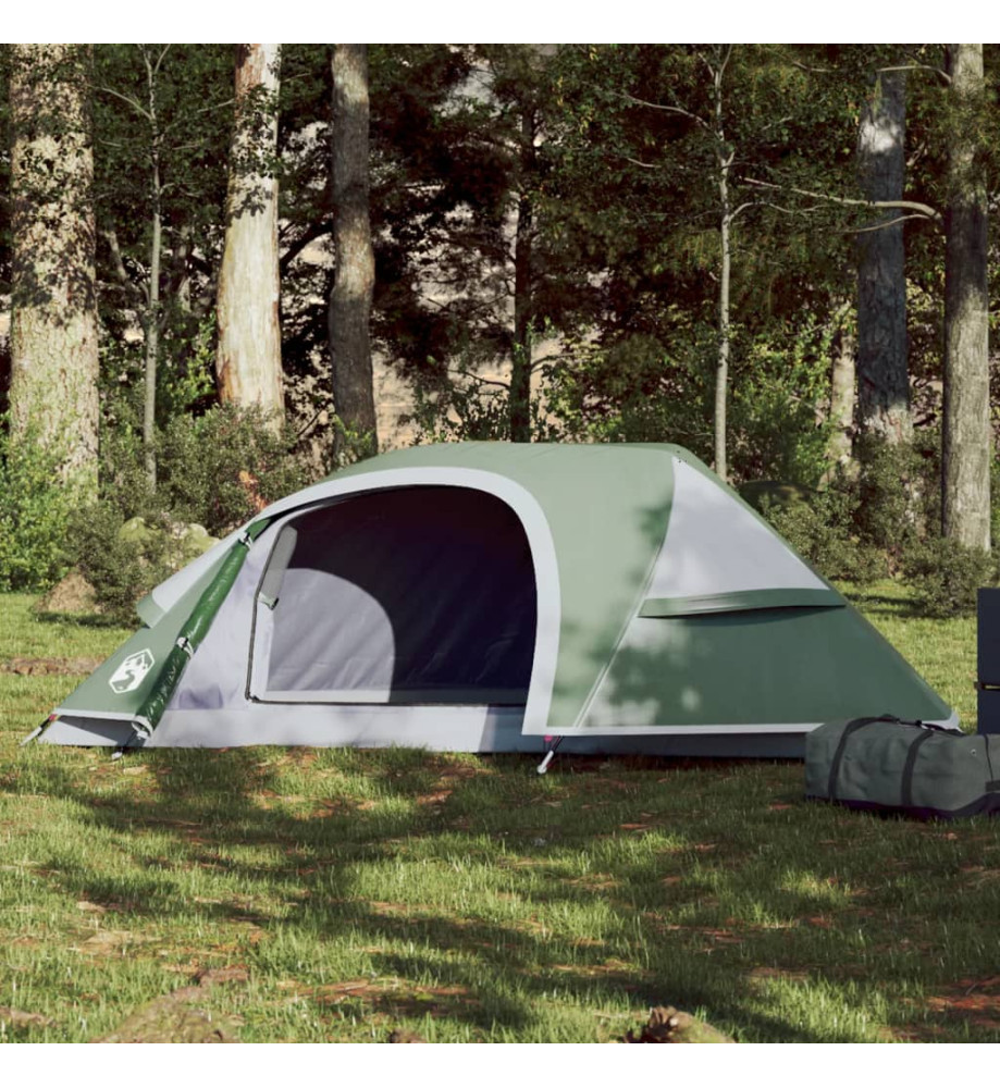 Tente de camping à dôme 1 personne vert imperméable