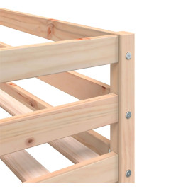Lit superposé avec rideaux bleu 90x200 cm bois pin massif