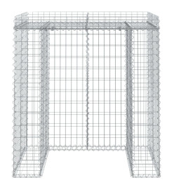 Mur de gabion pour poubelle 110x91x120 cm fer galvanisé