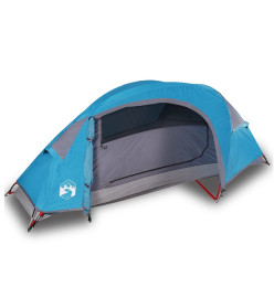 Tente de camping à dôme 1 personne bleu imperméable