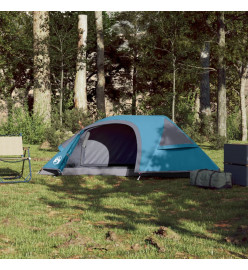 Tente de camping à dôme 1 personne bleu imperméable