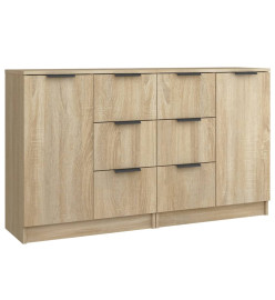 Buffets 2 pcs Chêne sonoma 60x30x70 cm Bois d'ingénierie