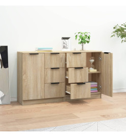 Buffets 2 pcs Chêne sonoma 60x30x70 cm Bois d'ingénierie