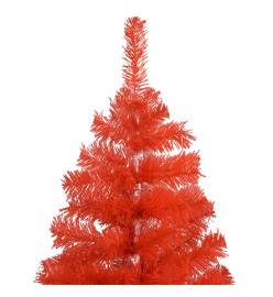 Arbre de Noël artificiel avec LED et boules Rouge 240 cm PVC