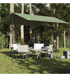 Bâche de camping vert 360x294 cm imperméable