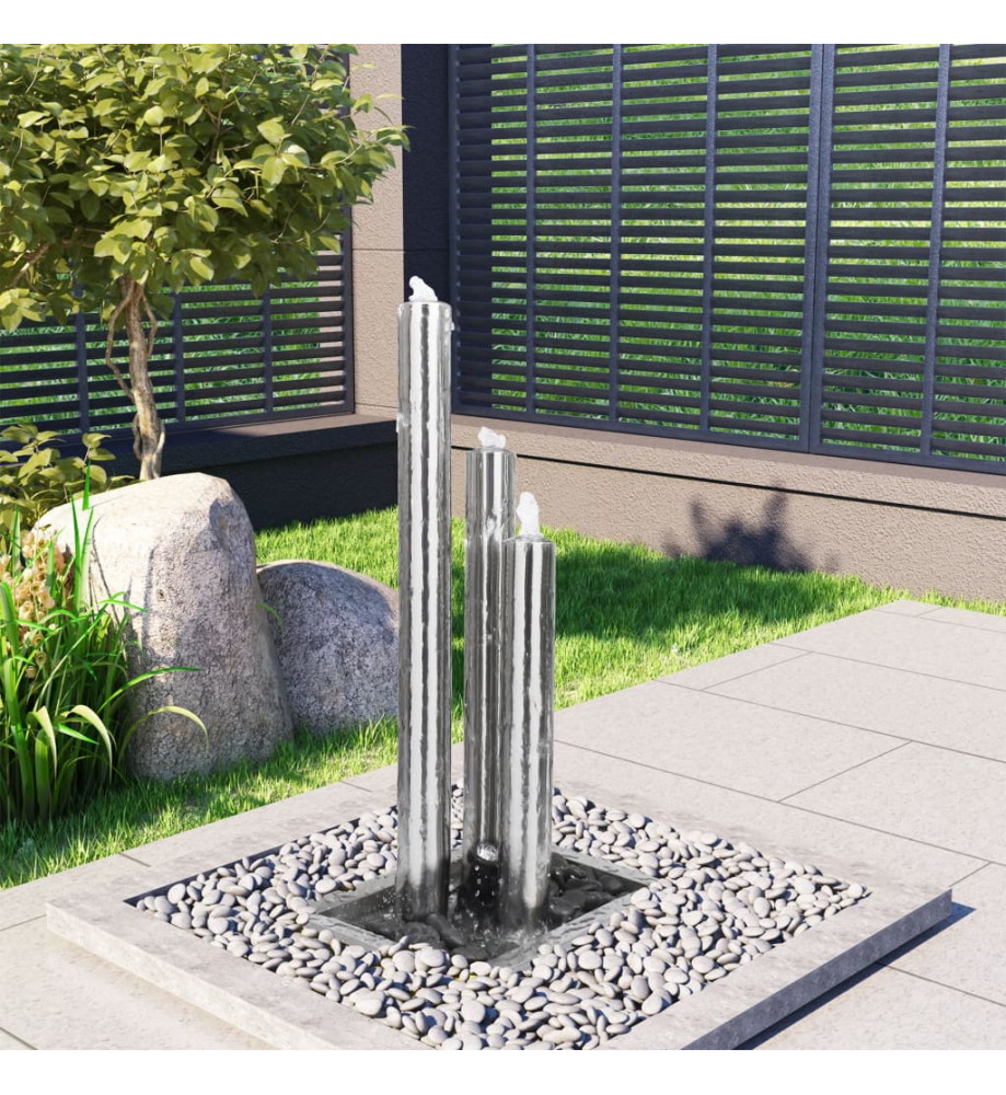 Fontaine de jardin Argenté 48x34x88 cm Acier inoxydable