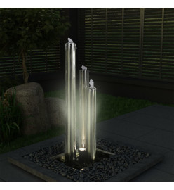 Fontaine de jardin Argenté 48x34x88 cm Acier inoxydable