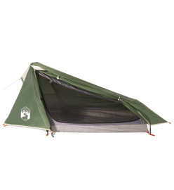 Tente de camping tunnel 1 personne vert imperméable