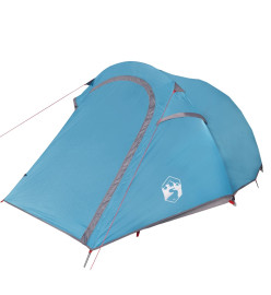 Tente de camping tunnel 3 personnes bleu imperméable