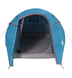 Tente de camping tunnel 3 personnes bleu imperméable