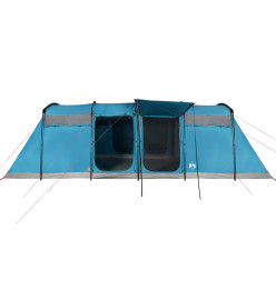 Tente de camping tunnel 8 personnes bleu imperméable