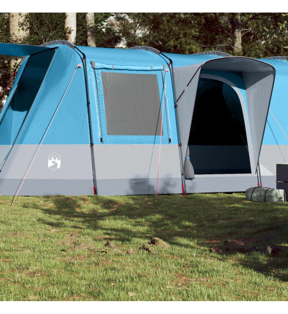 Tente de camping tunnel 4 personnes bleu imperméable