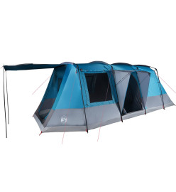 Tente de camping tunnel 4 personnes bleu imperméable