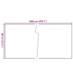 Paravent de balcon anthracite 1000x80 cm résine tressée