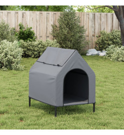 Niche pour chien anthracite tissu Oxford et acier