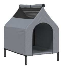 Niche pour chien anthracite tissu Oxford et acier