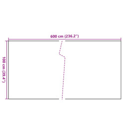 Paravent de balcon anthracite 600x100 cm résine tressée