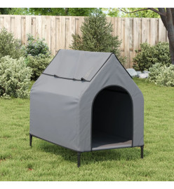 Niche pour chien anthracite tissu Oxford et acier