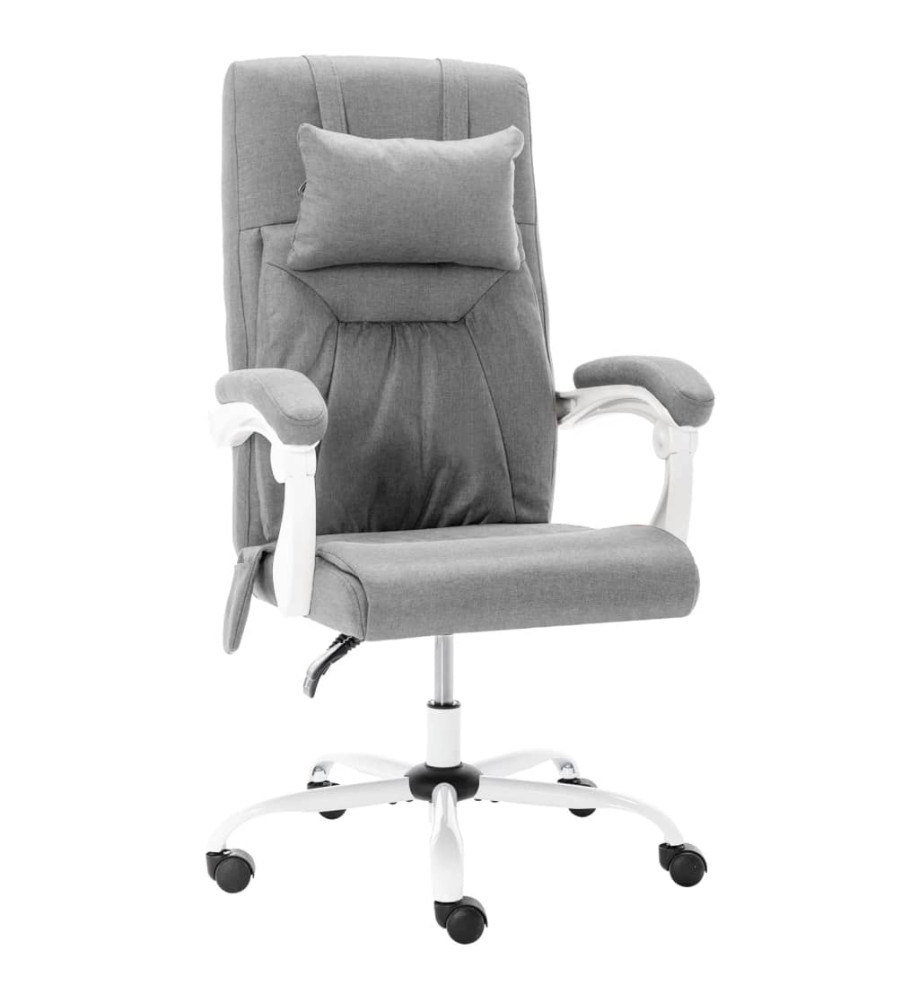 Chaise de bureau de massage Gris Tissu