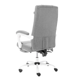 Chaise de bureau de massage Gris Tissu