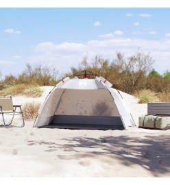 Tente de plage 2 personnes gris libération rapide imperméable