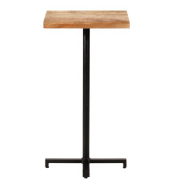Table de bar Carrée 50x50x110 cm Bois de manguier brut