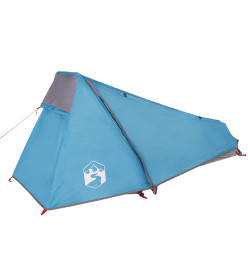 Tente de camping tunnel 1 personne bleu imperméable