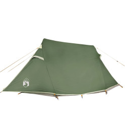 Tente de camping tunnel 3 personnes vert imperméable