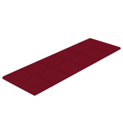 Panneaux muraux 12 pcs Rouge bordeaux 90x30 cm Velours 3,24 m²