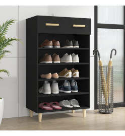 Armoire à chaussures Noir 60x35x105 cm Bois d'ingénierie