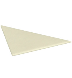 Panneaux muraux 12 pcs Crème 30x30 cm Similicuir 0,54 m²